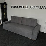 Новий прямий розкладний в тканині диван, фото 2
