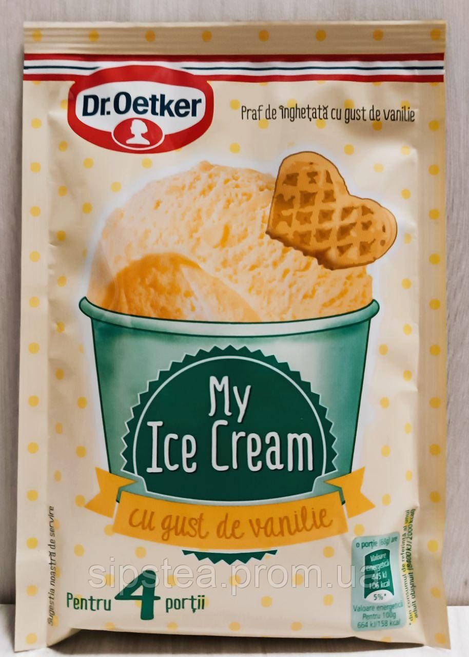 Сухая смесь для приготовления мороженого с ванильным вкусом Dr.Oetker 65 гр - фото 1 - id-p2067589210