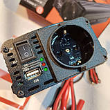 Інвертор, перетворювач з 12 вольтів на 220 вольтів, 500/1000 Вт ELEGANT MAXI, фото 5