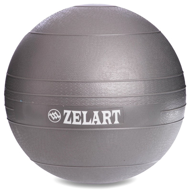 Мяч медицинский слэмбол для кроссфита Zelart Slam Ball Fit 5165-8 вес 8кг Silver - фото 2 - id-p2067608226