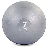 Мяч медицинский слэмбол для кроссфита Zelart Slam Ball Fit 5165-7 вес 7кг Silver