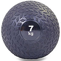 М'яч медичний слембол для кросфіту Zelart Slam Ball Fit 5729-7 вага 7 кг Black