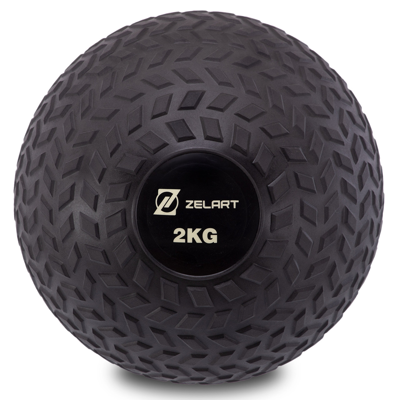 Мяч медицинский слэмбол для кроссфита рифленый Zelart Slam Ball Fit 7474-2 вес 2кг Black - фото 1 - id-p2067608243