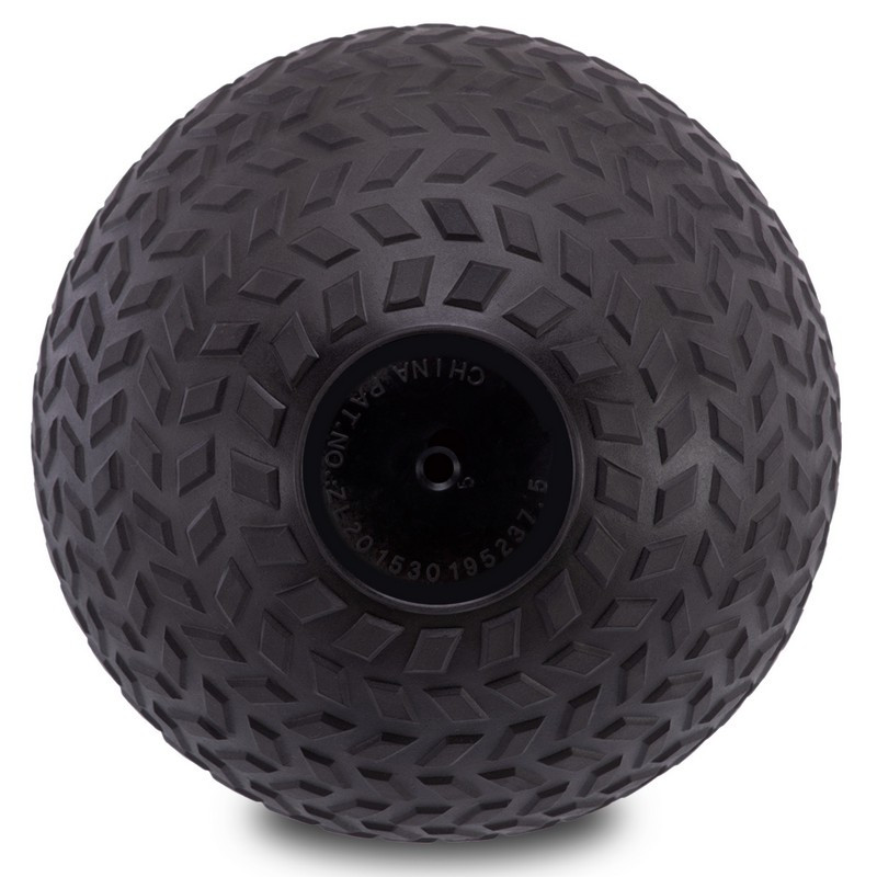 Мяч медицинский слэмбол для кроссфита рифленый Zelart Slam Ball Fit 7474-2 вес 2кг Black - фото 2 - id-p2067608243