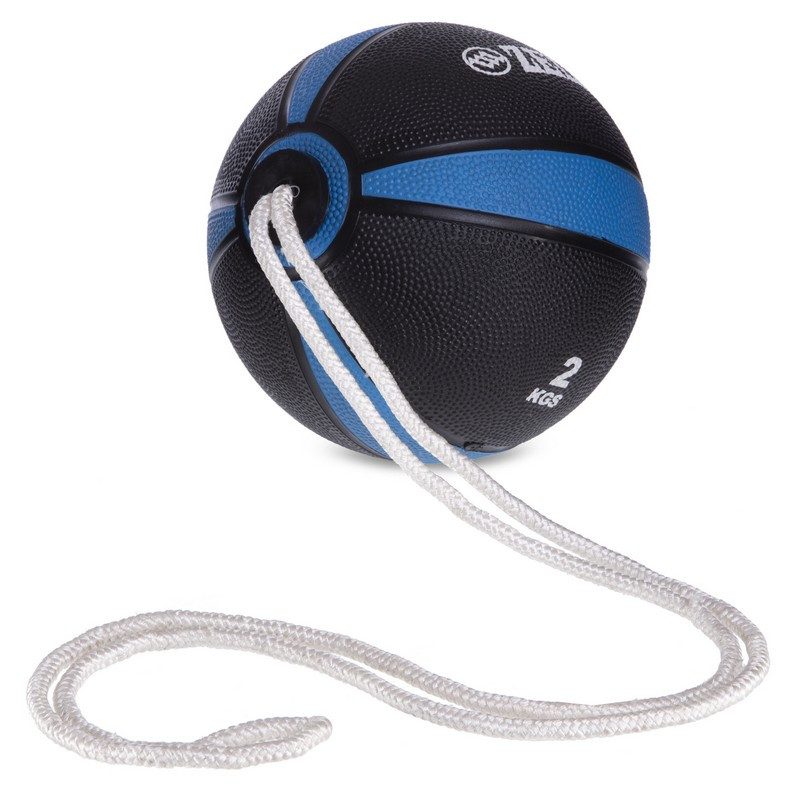 Мяч медицинский медбол для кроссфита Zelart Tornado Ball Fit 5709-2 вес 2кг Black-Light Blue - фото 4 - id-p2067608264