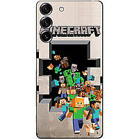 Силіконовий чохол бампер для Samsung S23 Plus з картинкою Minecraft Майнкрафт