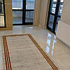 Турецька доріжка з бахромою 80*300 см біло-золотиста REFORM CARPET Trend 1308, у вітальню, в спальню, на кухню, фото 6