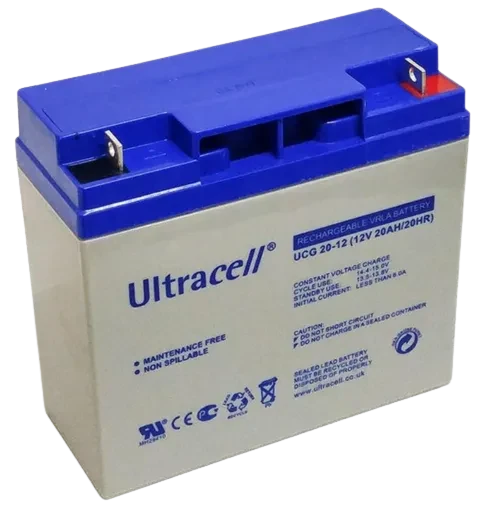 Батарея акумуляторна Ultracell UCG20-12, 12В, 20Ач, AGM