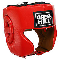 Шолом боксерський шкіряний у мексиканському стилі Green Hill 0575 розмір М Red