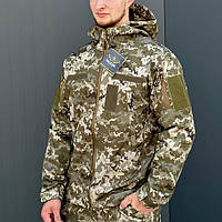 Куртка тактическая Softshell Mili пиксель (S - XXXL) софтшел флис Куртка демисезонная армейская мужская