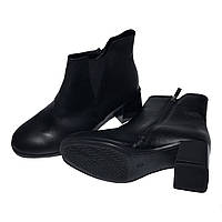 Модные женские кожаные ботинки осень-весна Van Gils - Черные р. 36