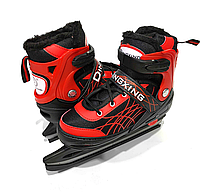 Коньки раздвижные ледовые Zelart Dingxing Action 023 размер 39-42 Red-Black