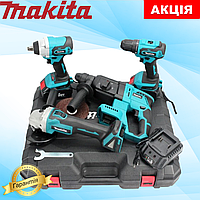 Набор 4в1 АКБ Makita 36V (Шуруповерт DDF484 + Болгарка DGA506 + Перфоратор DHR202 + Гайковерт DTW301)