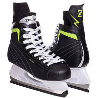 Коньки хоккейные Zelart Ice Skate Action 0890 размер 34 Black-Green