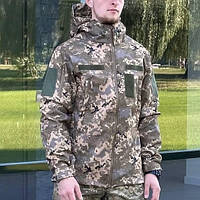 Куртка тактическая Softshell B&L пиксель (44 - 66р) софтшел Куртка мужская демисезонная полевая ЗСУ