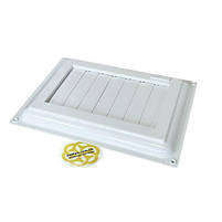 Пластикова вентиляційна решітка 33х45 см з сіткою, білий GUPLAST, фото 4