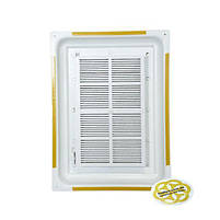 Пластикова вентиляційна решітка 33х45 см з сіткою, білий GUPLAST, фото 2