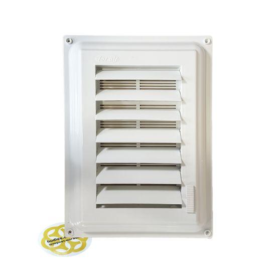 Пластикова вентиляційна решітка 33х45 см з сіткою, білий GUPLAST, фото 1
