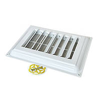 Пластикова вентиляційна решітка 33х45 см з сіткою, білий GUPLAST, фото 3