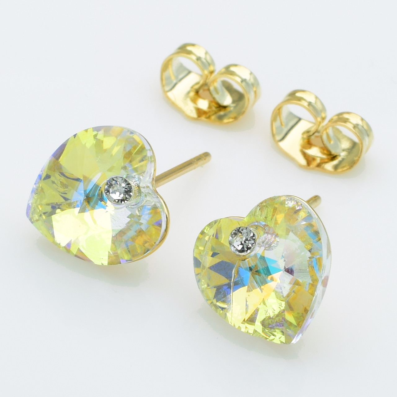 XUPING Серьги Позолота 18к Камни Swarovski Высота 1см, Ширина 1см