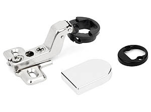 Завіса меблева накладний для скла Slide-on GIFF d=26 H=0 нікель