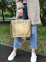 Сумка женская оригинальная корзина комплект с клатчем и длинным ремешком Urban Style Италия