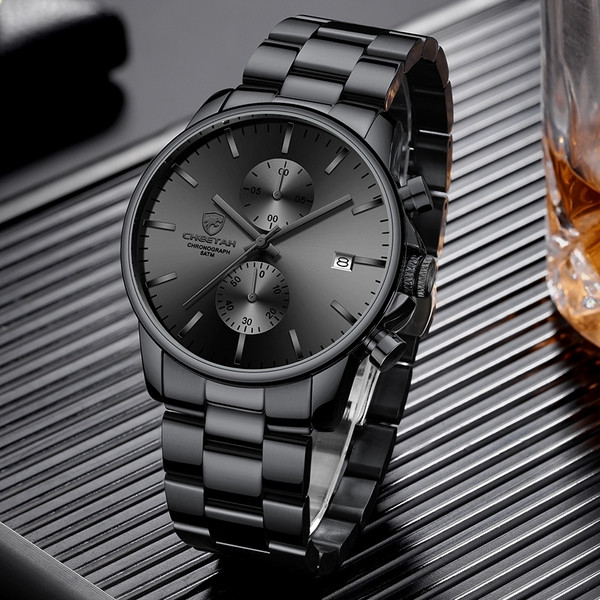 Мужские классические часы на руку черный Cheetah Mars Black Advert Чоловічий класичний годинник на руку чорний - фото 3 - id-p2067678808