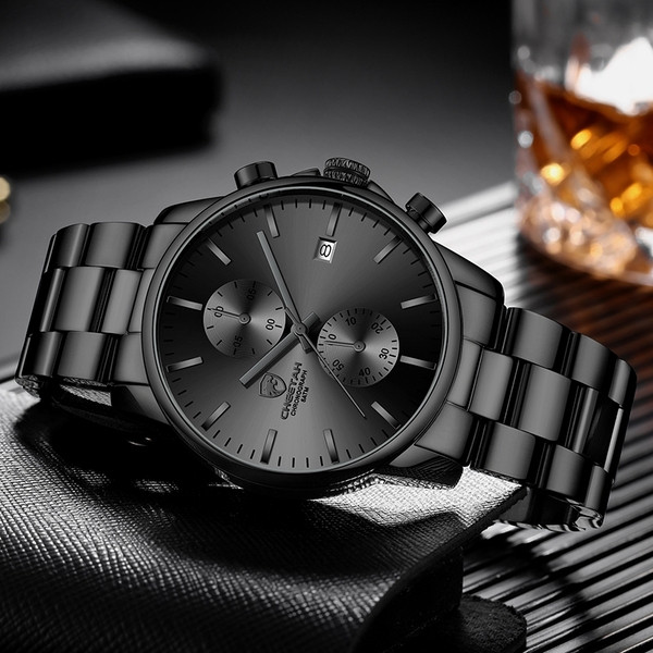 Мужские классические часы на руку черный Cheetah Mars Black Advert Чоловічий класичний годинник на руку чорний - фото 4 - id-p2067678808