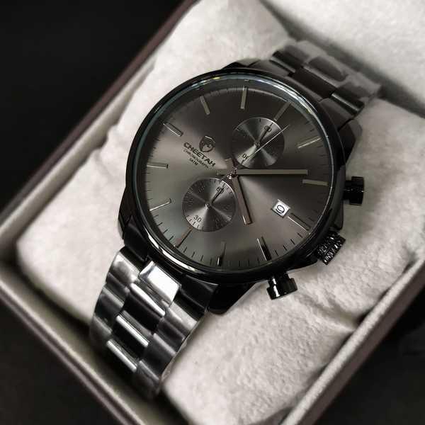 Мужские классические часы на руку черный Cheetah Mars Black Advert Чоловічий класичний годинник на руку чорний - фото 8 - id-p2067678808