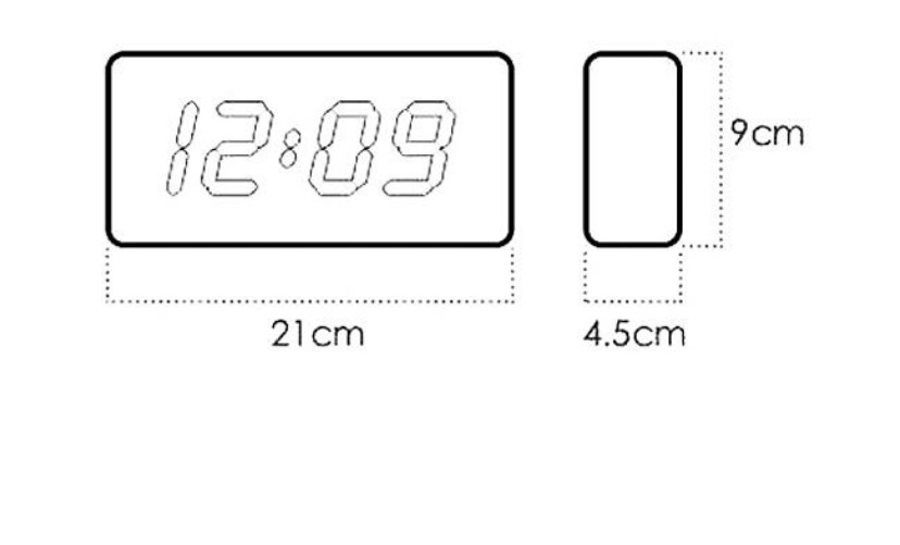 Настольные электронные LED часы от сети+батарейка (температура, дата, будильник) VST-865 Черные с синим - фото 2 - id-p2067718630