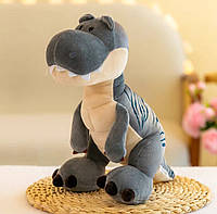 Мягкая игрушка Динозавр 30 см серый