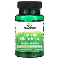 Thyroid Glandular 200 мг Swanson 60 капсул