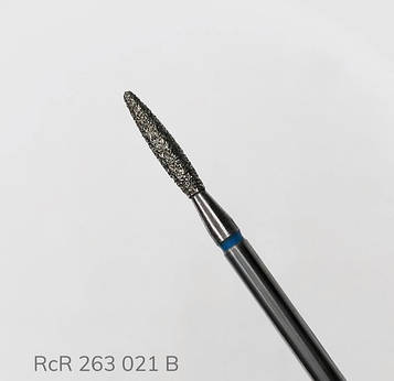 Фреза алмазне полум'я синьою насічкою RcR 263 021B
