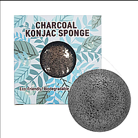 Спонж конняку з вугіллям Trimay Charcoal Konjac Sponge 1 шт.