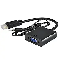 Конвертер HDMI в VGA +3.5mm аудіо