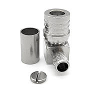 ВЧ роз'єм QMA Male (тато) кутовий 90° обтискний на кабель RG-59 РК-75-3 SYV-50-4 LMR-240 KSR-240 для FPV антен, передавачів, фото 3