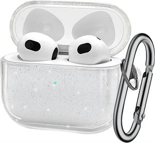 Чохол прозорий із блискітками для AirPods 3