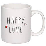 Чашка з принтом "Happy love" 330 мл (колір білий) (17437), фото 2