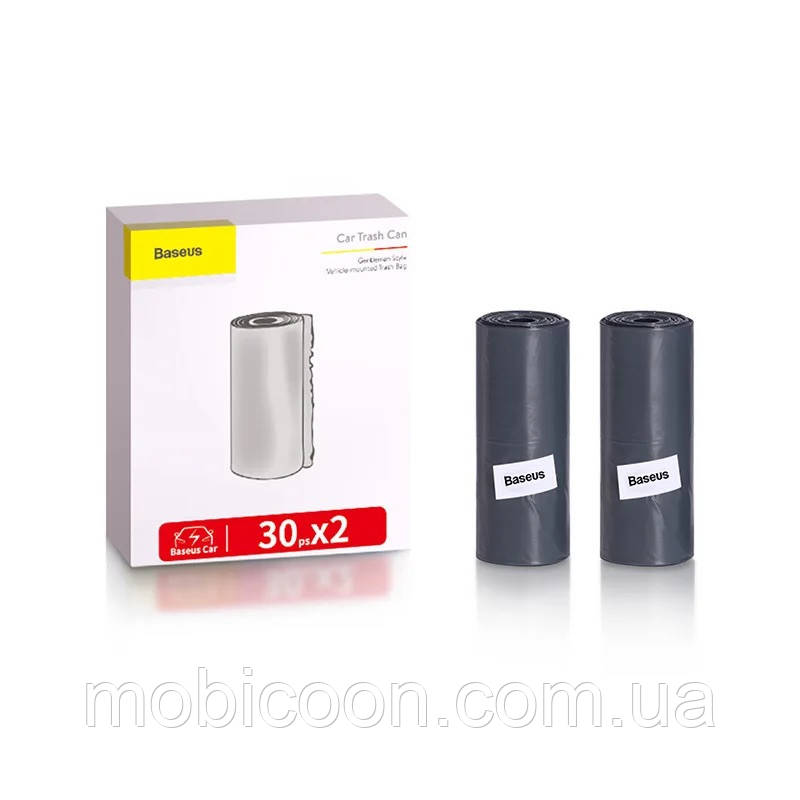 Комплект змінних пакетів для контейнера Baseus Car Trash Can Black (60 шт.), фото 1