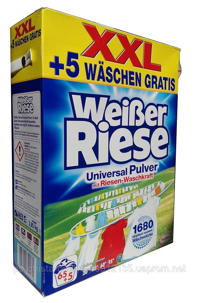 Пральний порошок Weiber Riese Universal Pulver XXL Waschmittel-3.85 кг