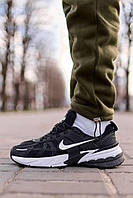 Мужские легкие демисезонные качественные кроссовки стильные Nike Runtekk Black White , черно белые