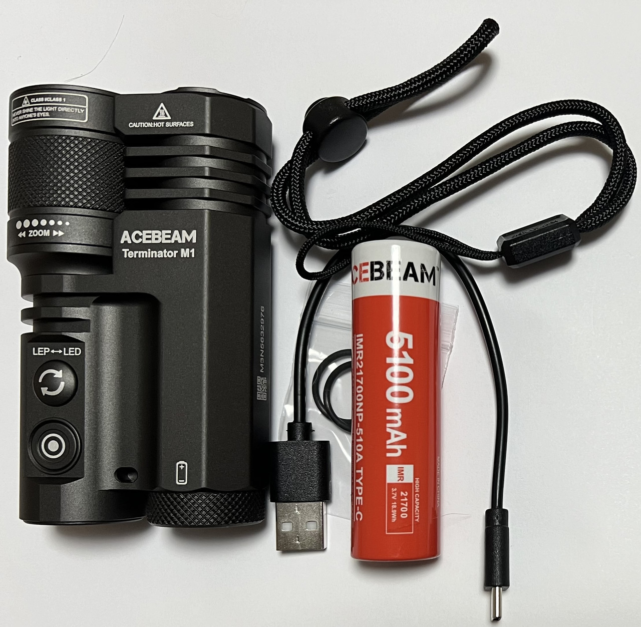 Acebeam Terminator M1 Nichia 519A 5000K CRI90 тепле світло