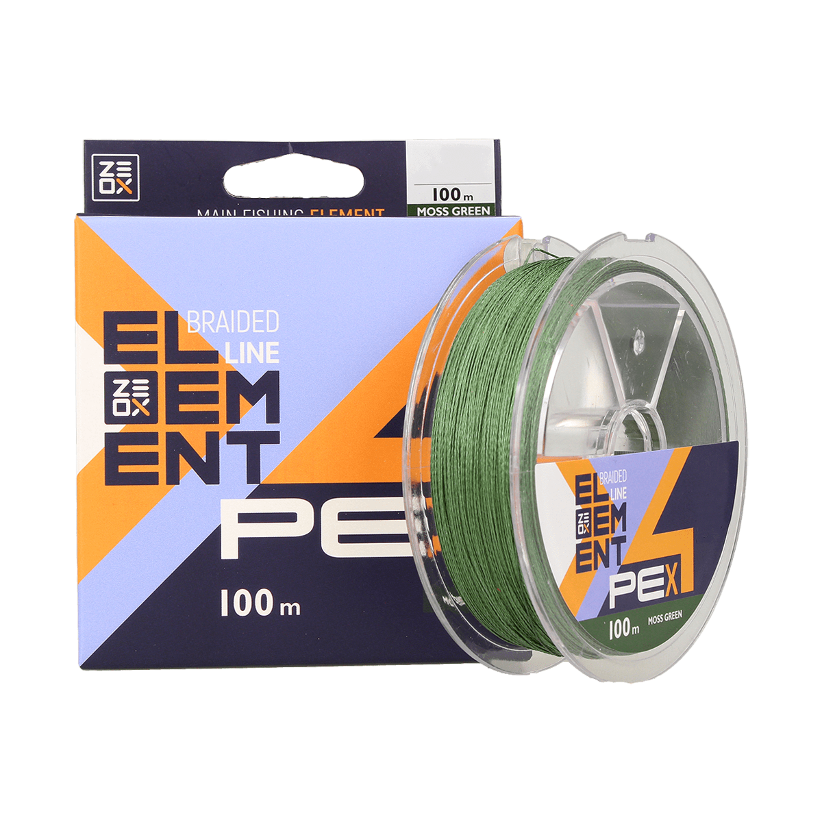 Шнур ZEOX Element PE X4 100м 0.128 мм (#0.6) / 6.2 кг (кол: темно-зелений), фото 1