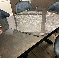 Пляшка м'яке скло (захисток на стіл) скатертина на стіл Crystal 1 мм Прозора скатертини пвх плівка