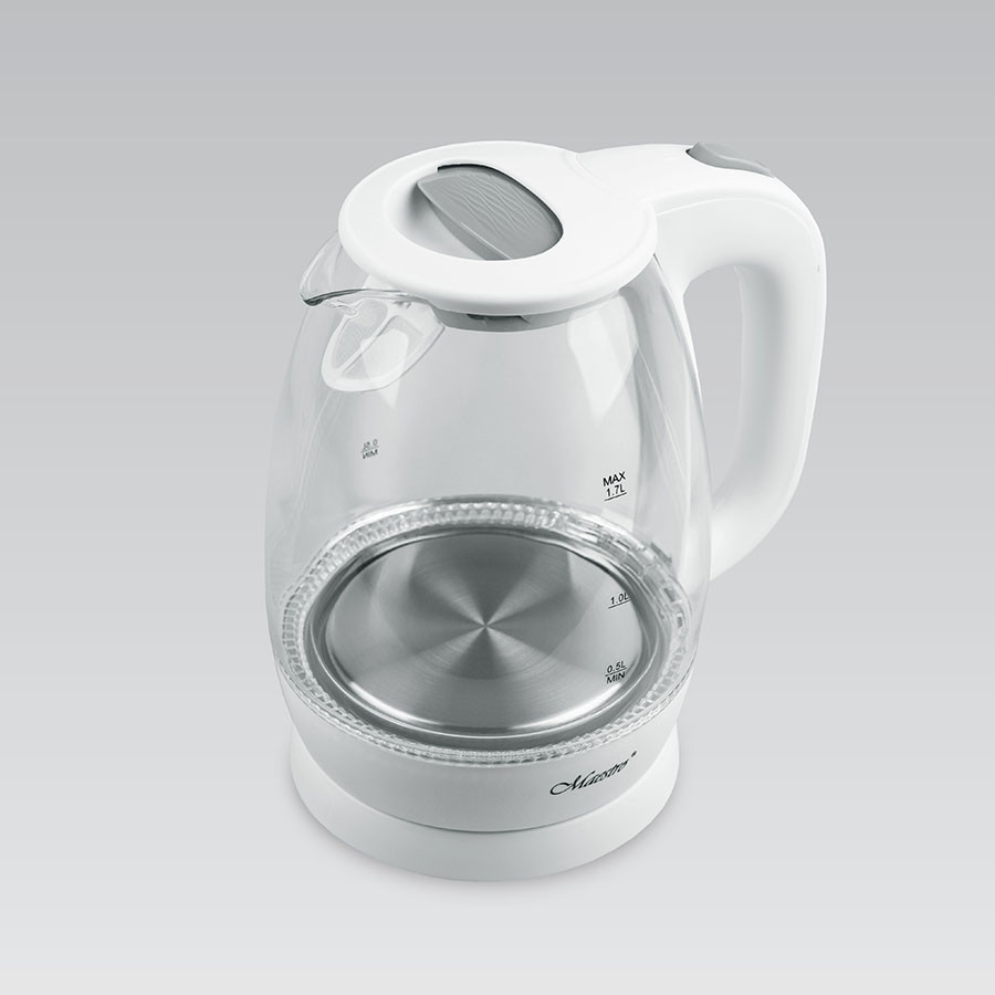 Електричний чайник MR-063-WHITE Об'єм: 1,7 л Потужність: 220-240 В, ~50 Гц, 1850-2200 Вт Сучасний ергономічний дизайн Термостійке, фото 1