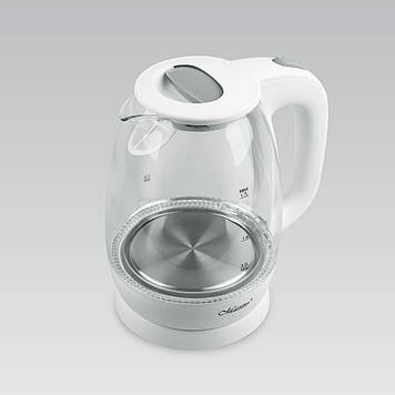 Електричний чайник MR-063-WHITE Об'єм: 1,7 л Потужність: 220-240 В, ~50 Гц, 1850-2200 Вт Сучасний ергономічний дизайн Термостійке