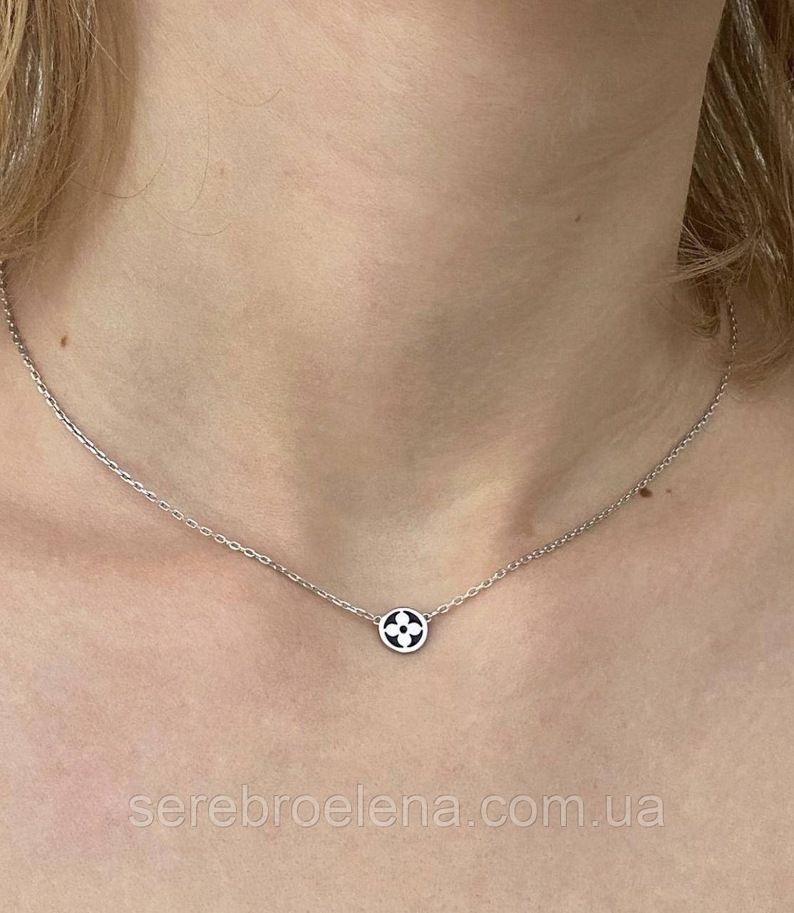 Срібне кольє з вставками із золота 1241.40р, фото 1