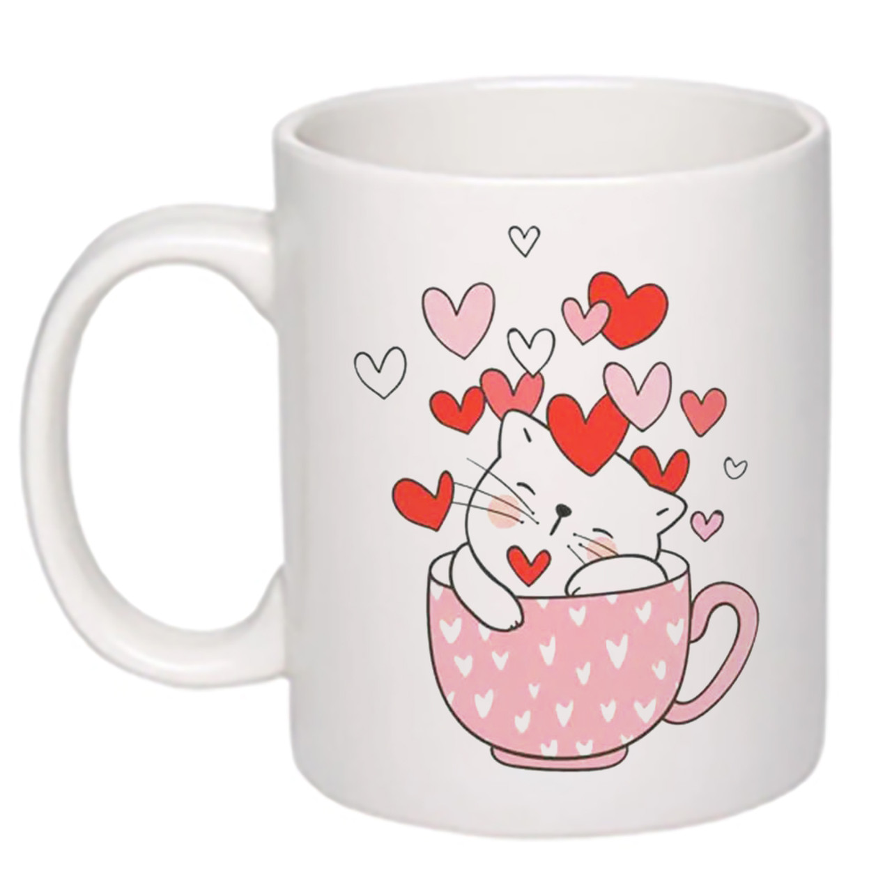 Чашка з принтом "Love you" 330 мл (колір білий) (17499)
