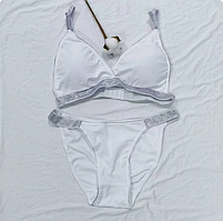 Спортивний комплект жіночої білизни на кожен день XS-L, Білий