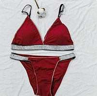 Спортивний комплект жіночої білизни на кожен день XS-L, Червоний